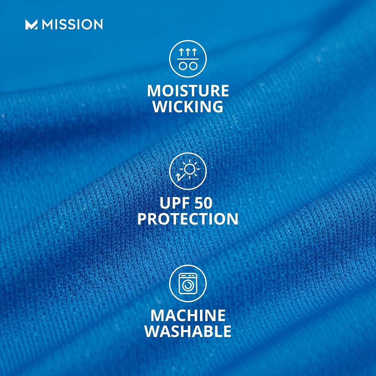 MISSION Multi-Use Neck Gaiter Face Mask for Ski & Outdoors, UPF 50, Breathable Lightweight Fabric