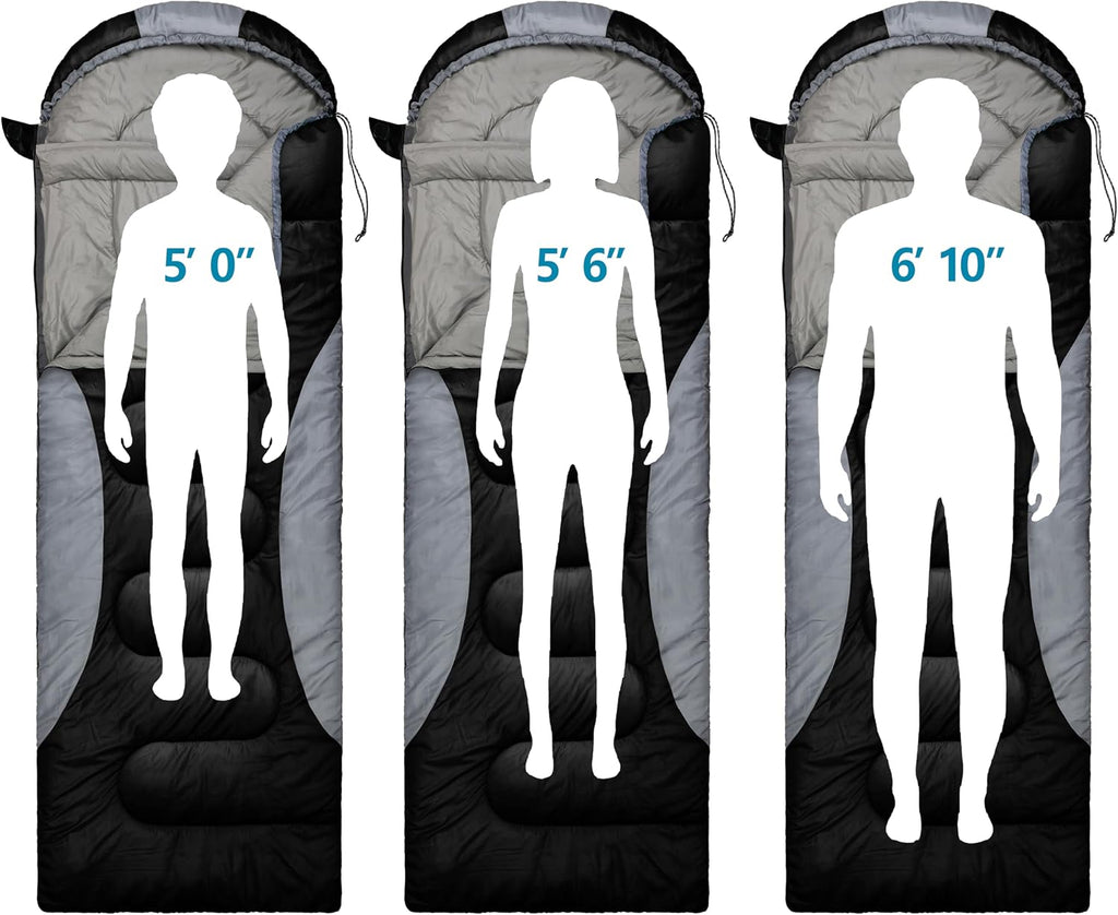 0 Degree Winter Sleeping Bags for Adults, Cold Weather Camping