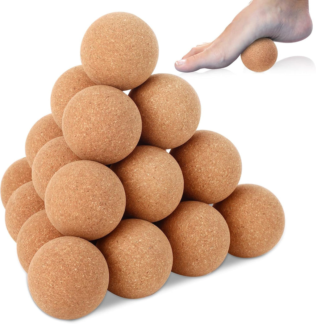 Seenelling 20 Pcs Cork Massage Ball Myofascial Release Therapy, 2 Inch