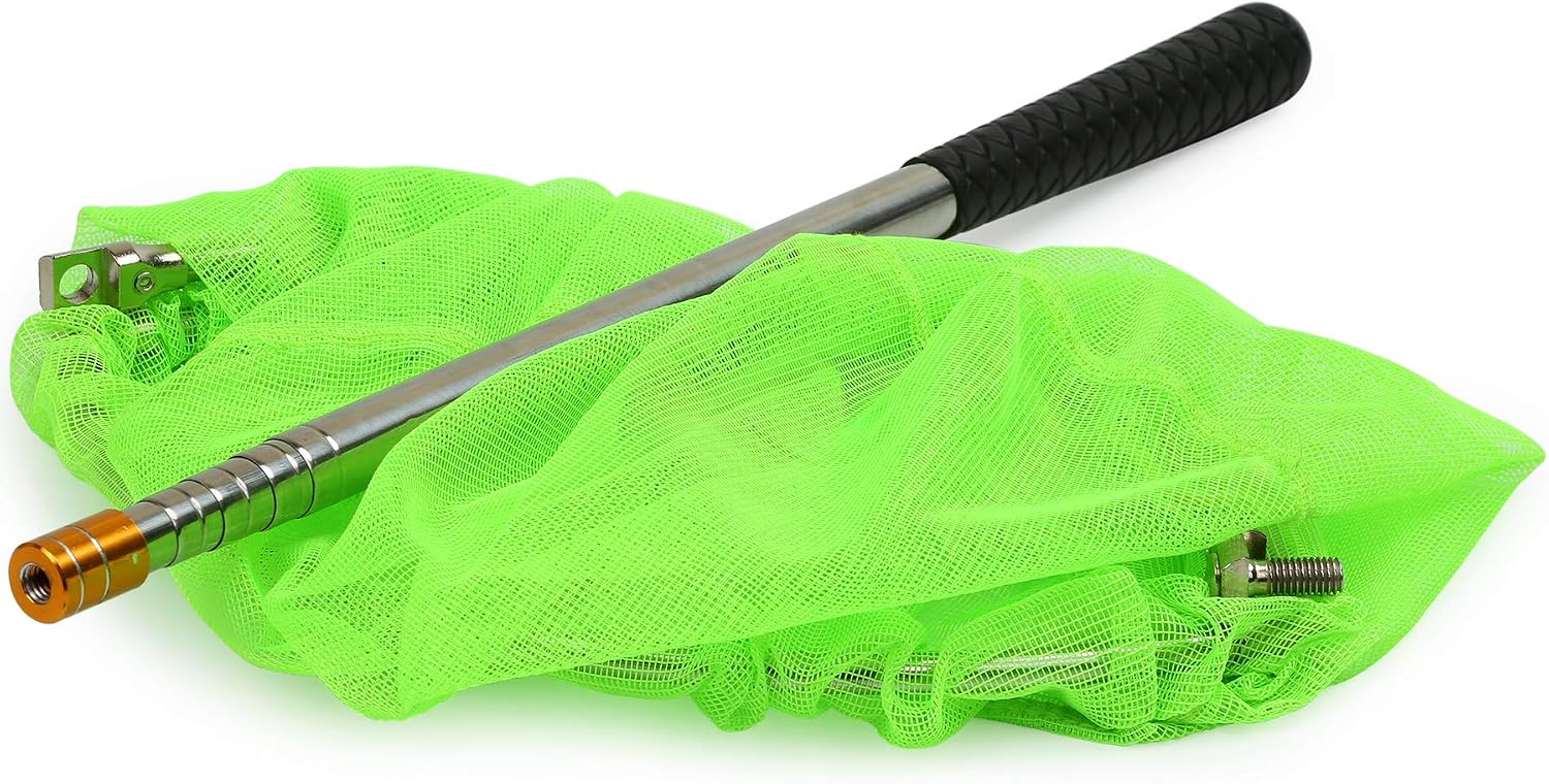 RESTCLOUD Bait Net and Fishing Landing Net with Telescoping Pole Handle Extends to 59 inches