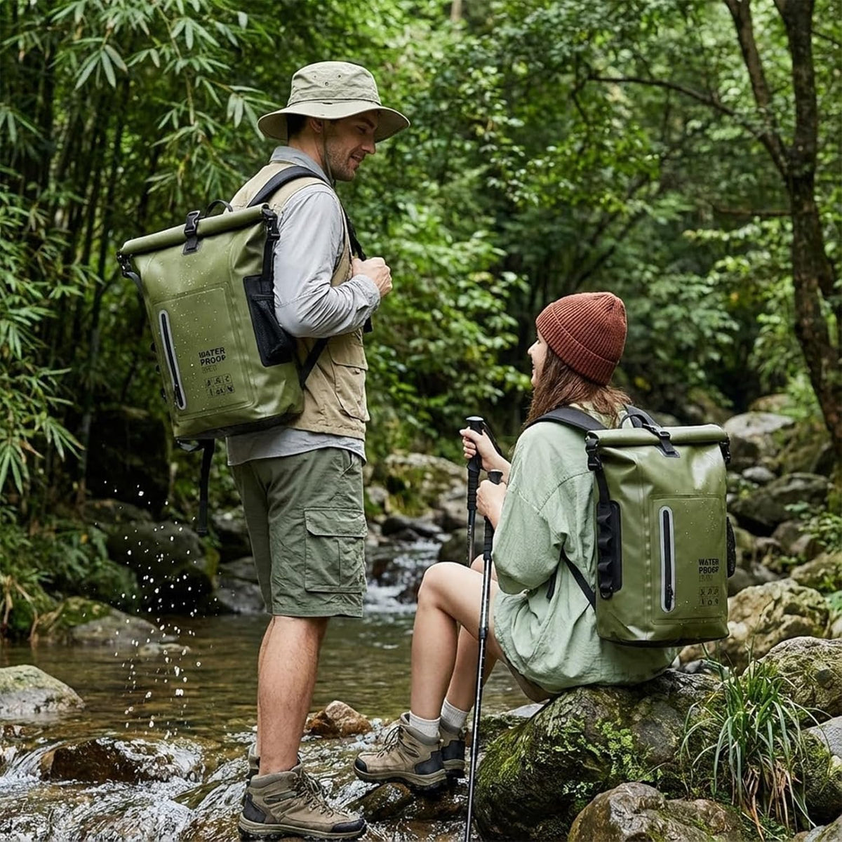Waterproof Dry Bag 25L Backpack for Kayaking Boating Paddle Boarding