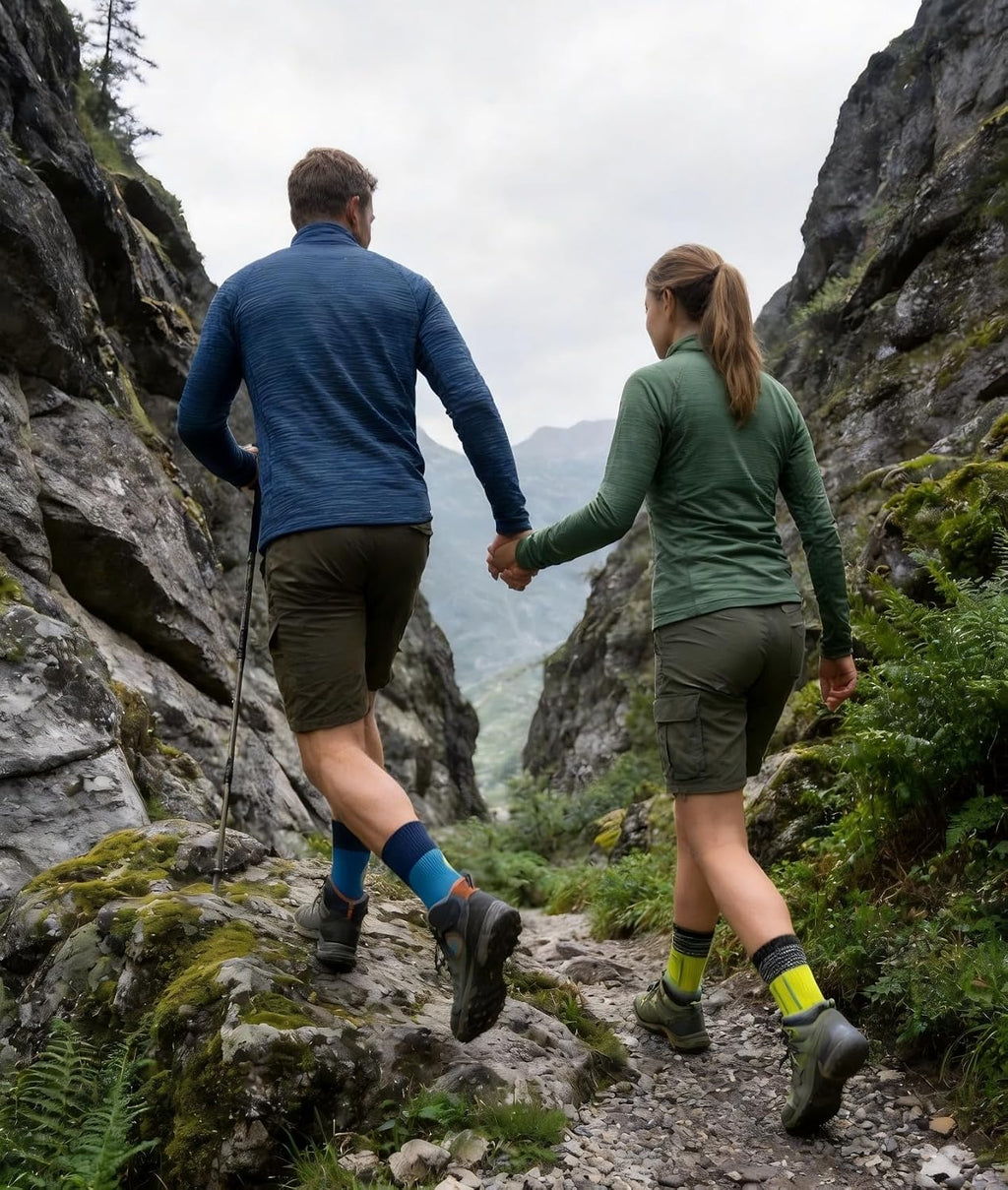 RANDY SUN Waterproof Socks, Unisex Hiking Wading Trail Running Kayaking Crew Socks