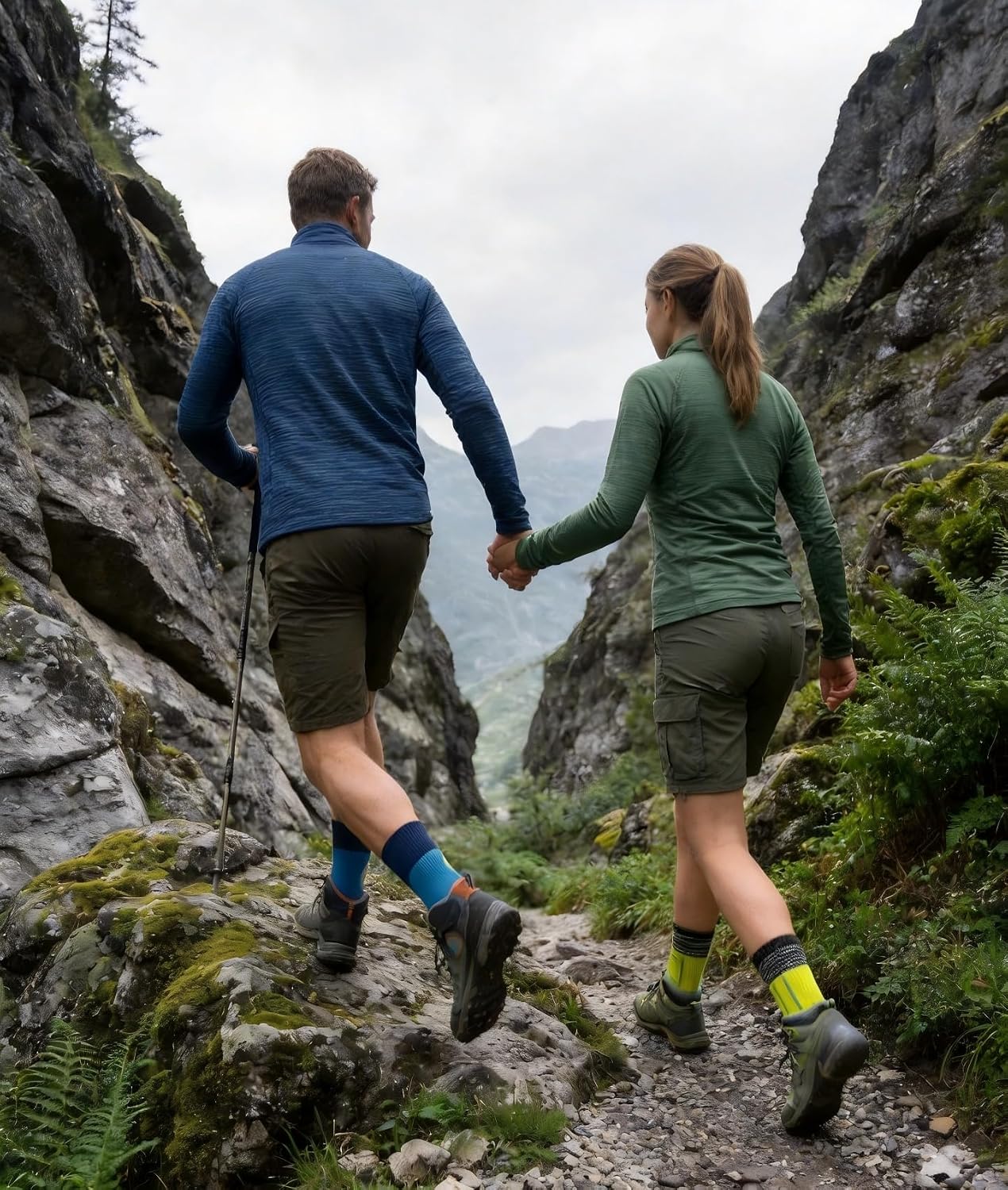 RANDY SUN Waterproof Socks, Unisex Hiking Wading Trail Running Kayaking Crew Socks