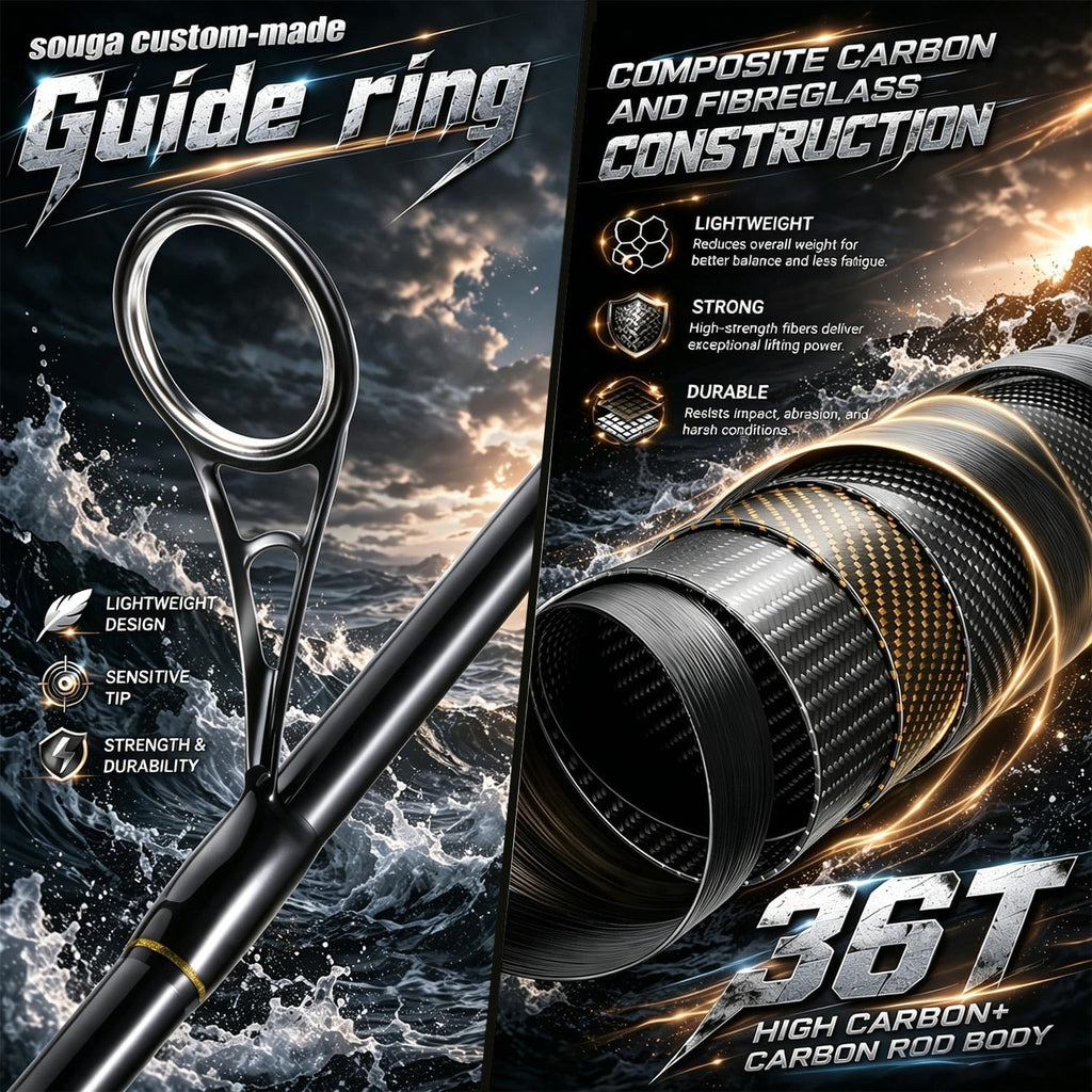 Sougayilang Fishing Rod and Reel Combo, Stainless Steel Guides Fishing Pole with Spinning Reel Combo for Bass Fishing
