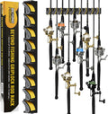 Beyond Fishing GripLock Vertical Fishing Rod Rack – Wall-Mounted Fishing Rod Holder for Garage – Stores Up to 9 Rods or Combos –Space-Saving Durable Fishing Rod Holders for Serious Anglers