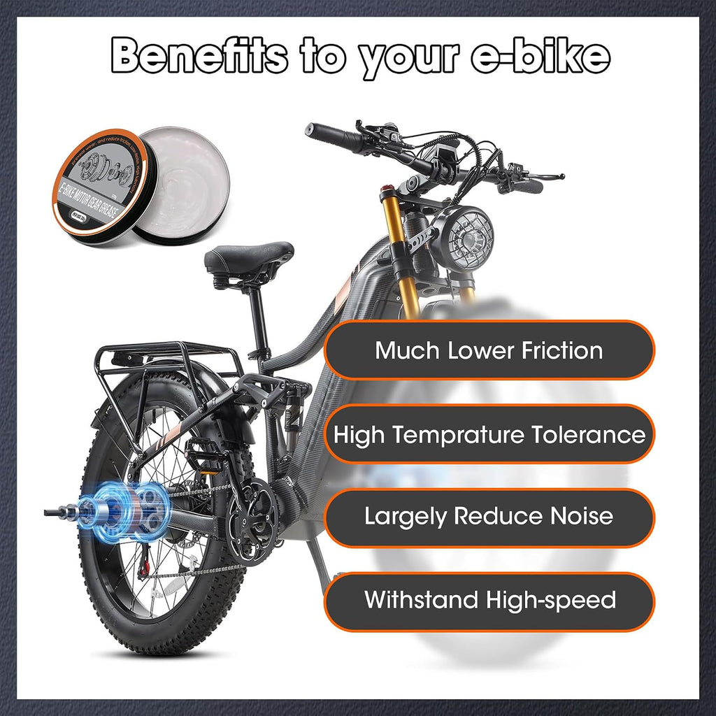 E-Bike Lithium Grease, Multi-Purpose Lubricant Lithium Motor Grease, Lubricating Oil for eBike Motor, Gears |Waterproof, High-Performance Lubricant for Household Use, Automotive,Industrial
