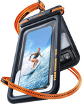 TORRAS IP68 Waterproof Phone Pouch Floating with Double Space 7.0", Black