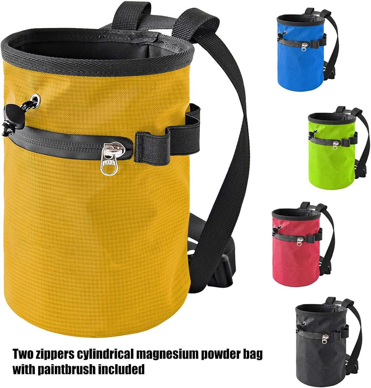 Rock Climbing Chalk Bag Magnesia Pouches Bouldering Chalk Bucket Storage Bag for Weight Liftings, Climbing