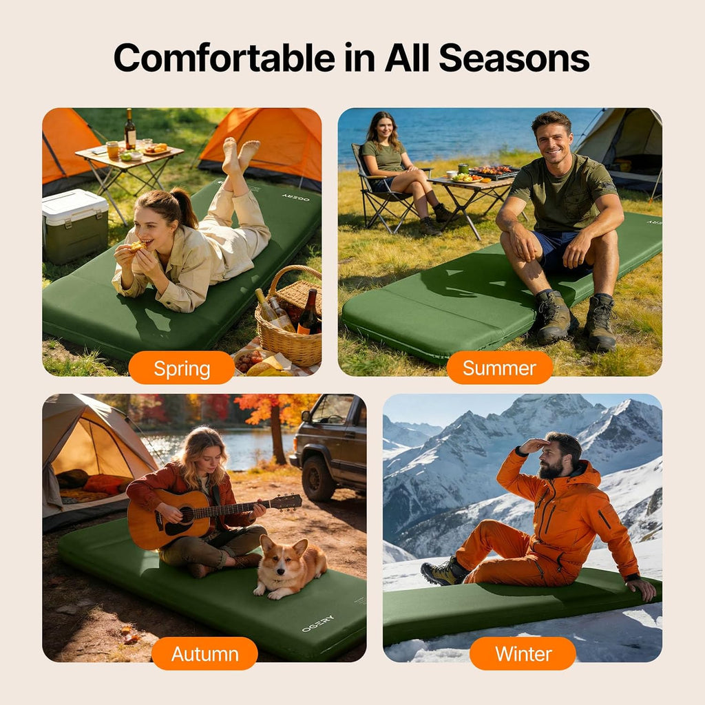 OGERY Self-Inflating Sleeping Pad, 3" Memory Foam Camping Mattress