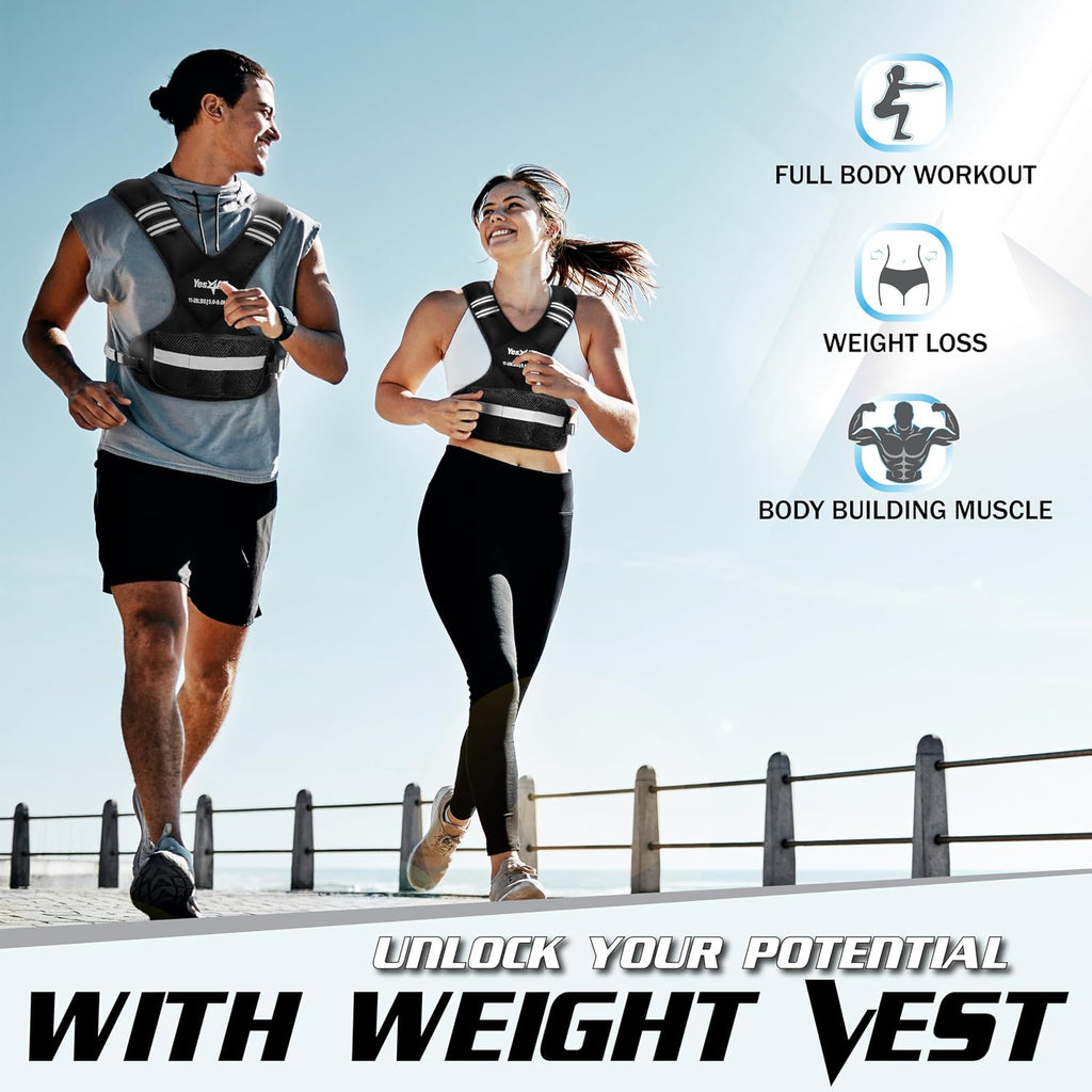 Yes4All Adjustable Weighted Vest with Reflective Strip