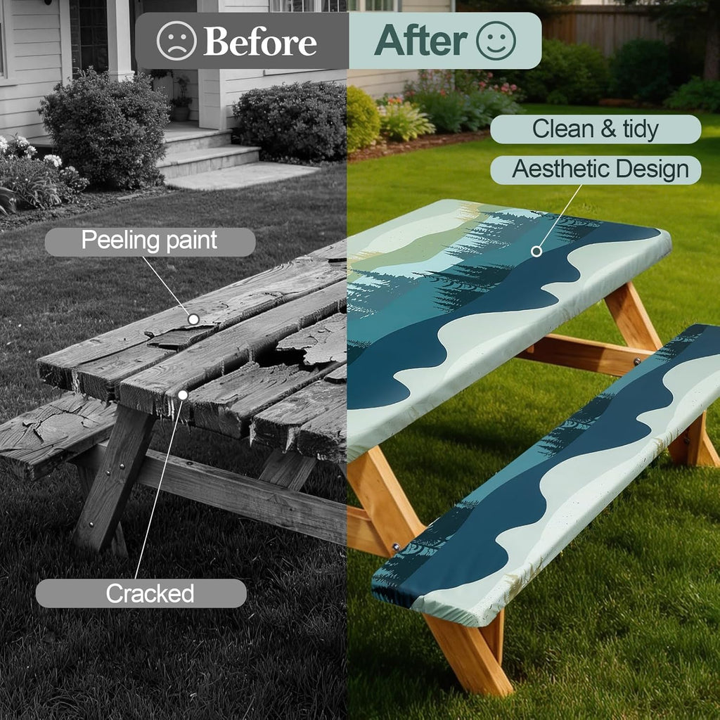 Play Tailor Picnic Table Cover Bench Covers Camping Essentials Tablecloth