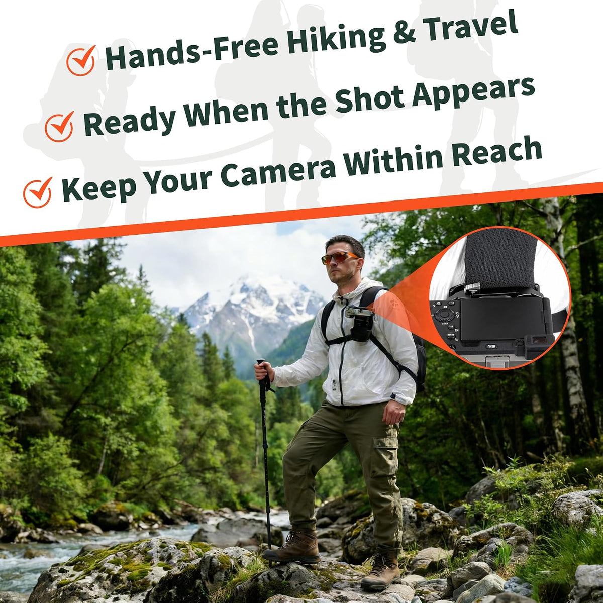 Camera Backpack Clip, Arca Quick Release, Dual-Lock CP01-B
