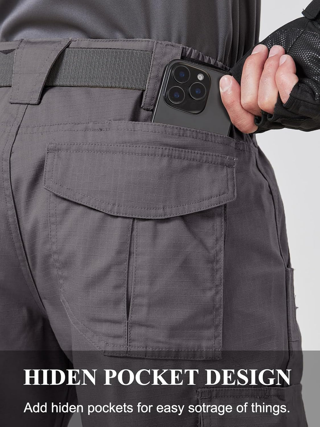 CNBQDD Mens Work Pants Cargo Tactical Construction for Men Ripstop Waterproof Lightweight Outdoor Hiking with Pockets