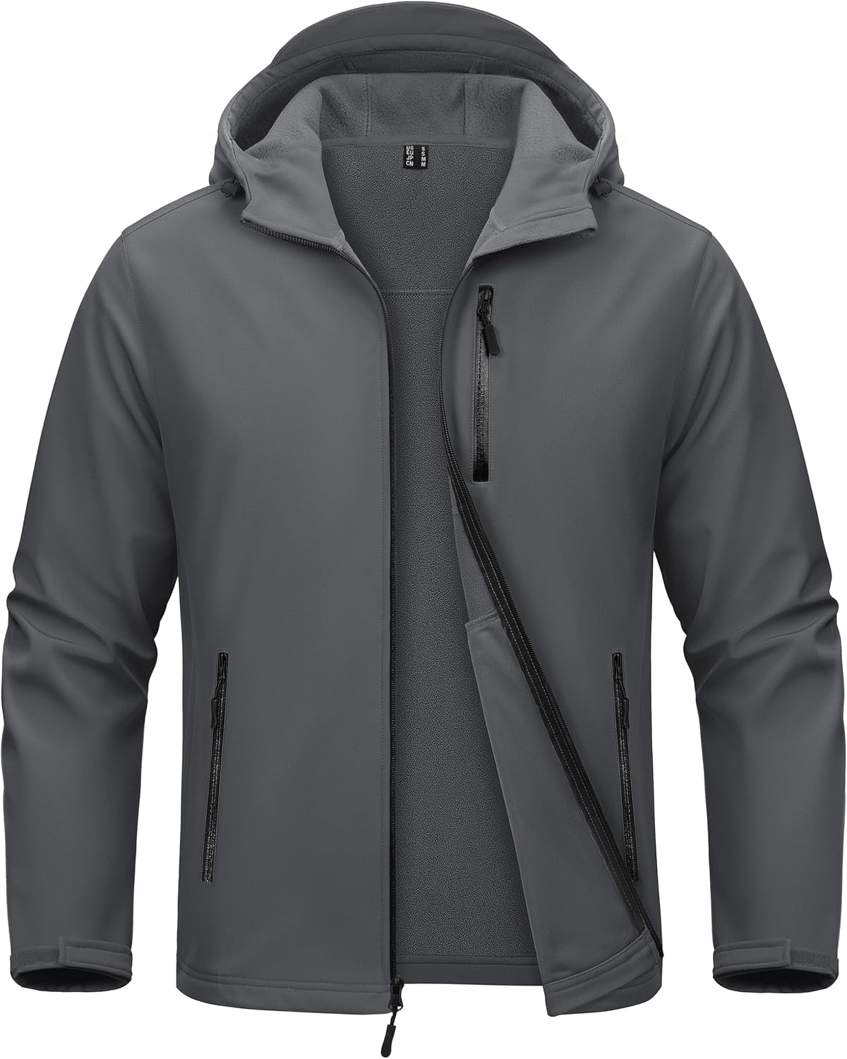 MAGCOMSEN Men's Jacket Waterproof Fleece Lightweight Softshell Rain Coat