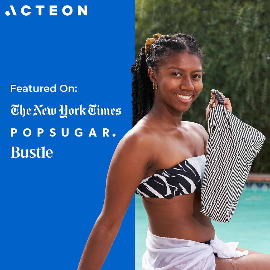 Acteon Wet Dry Bag for Gym Clothes & Swim, Water-Resistant Pouch - Zag