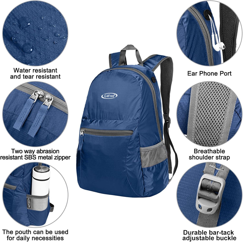 G4Free 20L Small Packable Travel Hiking Backpack for Men Women