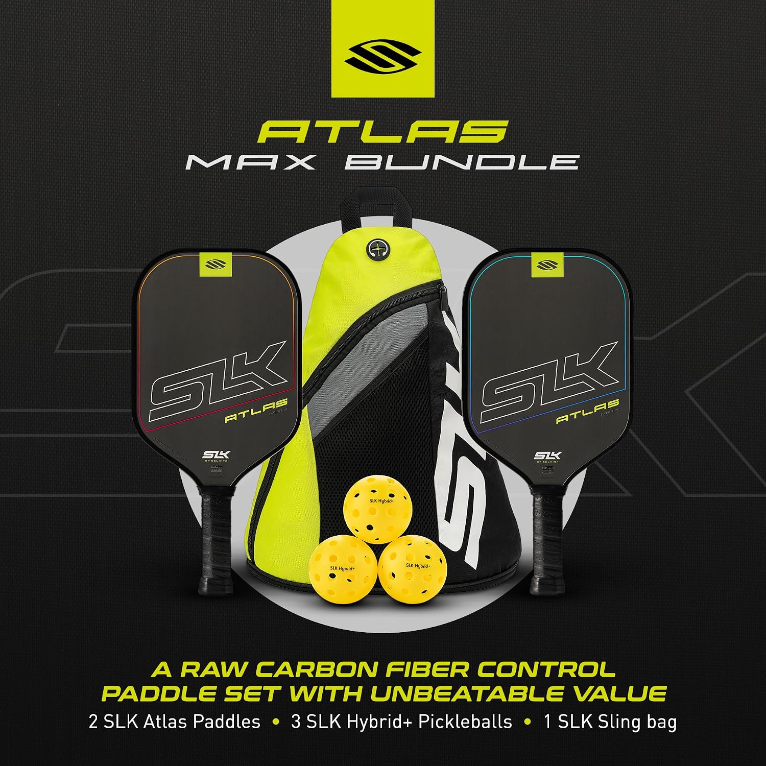 Selkirk Sport SLK Neo Pickleball Paddles Set of 2 + Pickleballs + Sling Bag