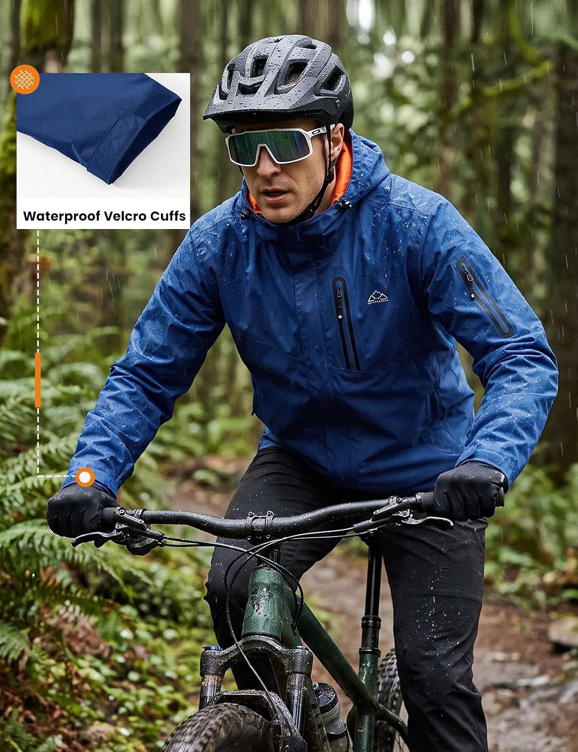 TBMPOY Men's Lightweight Rain Jackets Waterproof Raincoat with Hood