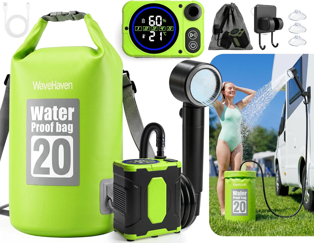 2026 Portable Shower For Camping With Bag,10000mAh Camping Shower Pump