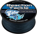 Reaction Tackle Braided Fishing Line - Pro Grade Power Performance for Saltwater or Freshwater Fish - Colored Fishing Line Braid for Extra Visibility