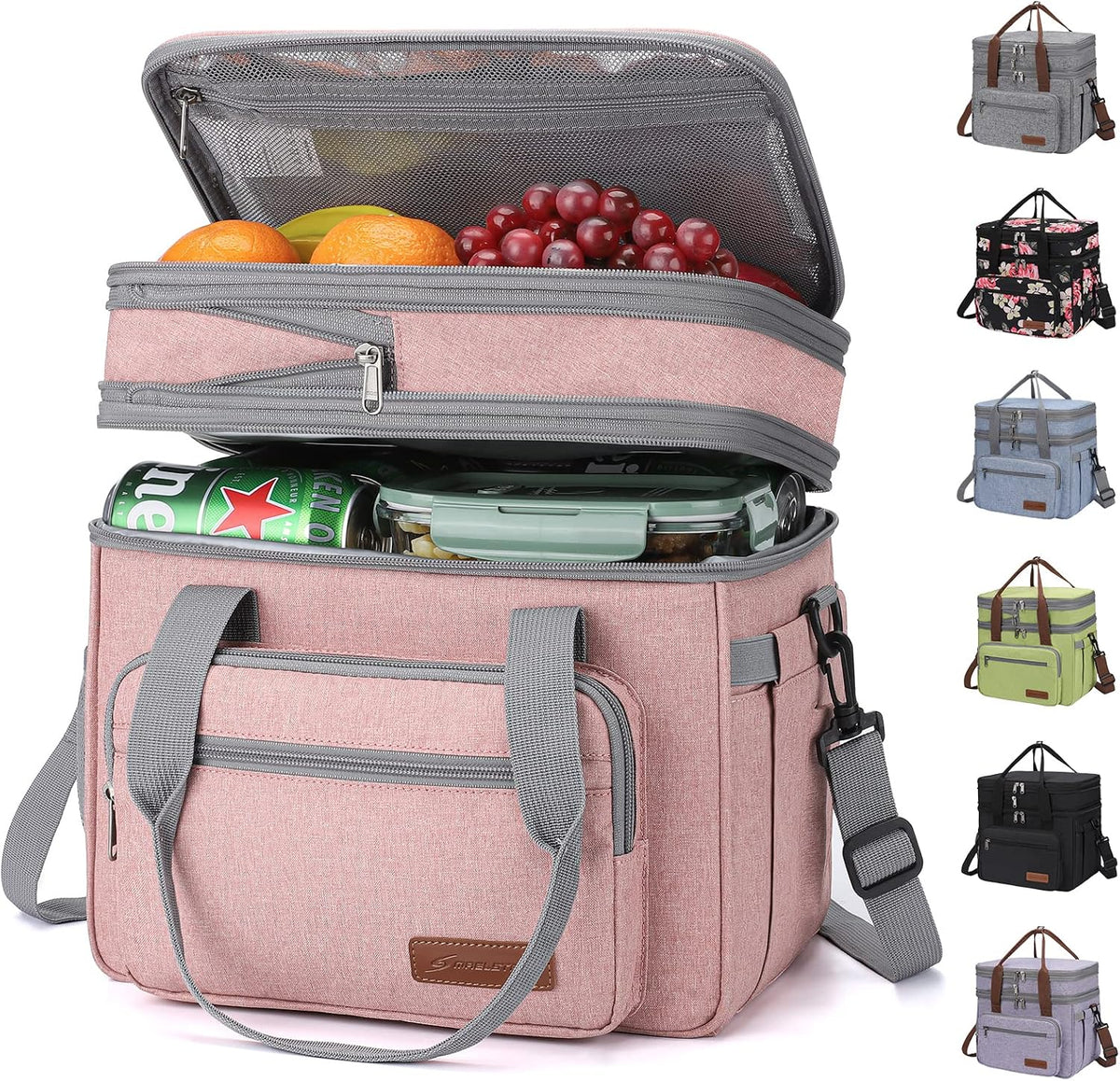Maelstrom 23L Insulated Lunch Box, Expandable Double Deck Cooler Bag