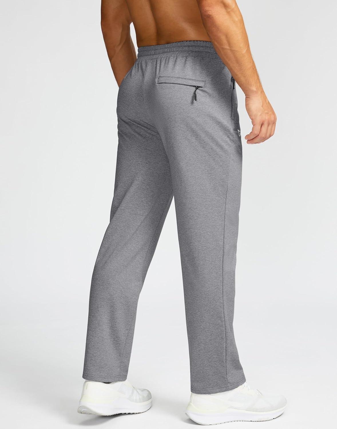 G Gradual Men's Fleece Lined Pants with 3 Zipper Pockets Water Resistant Winter Warm Hiking Pants Athletic Sweatpants for Men