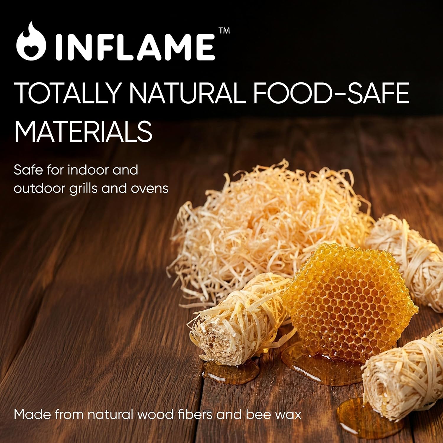 Inflame Fire Starters 800 pcs - Fire Starters for Campfires, Charcoal, BBQ