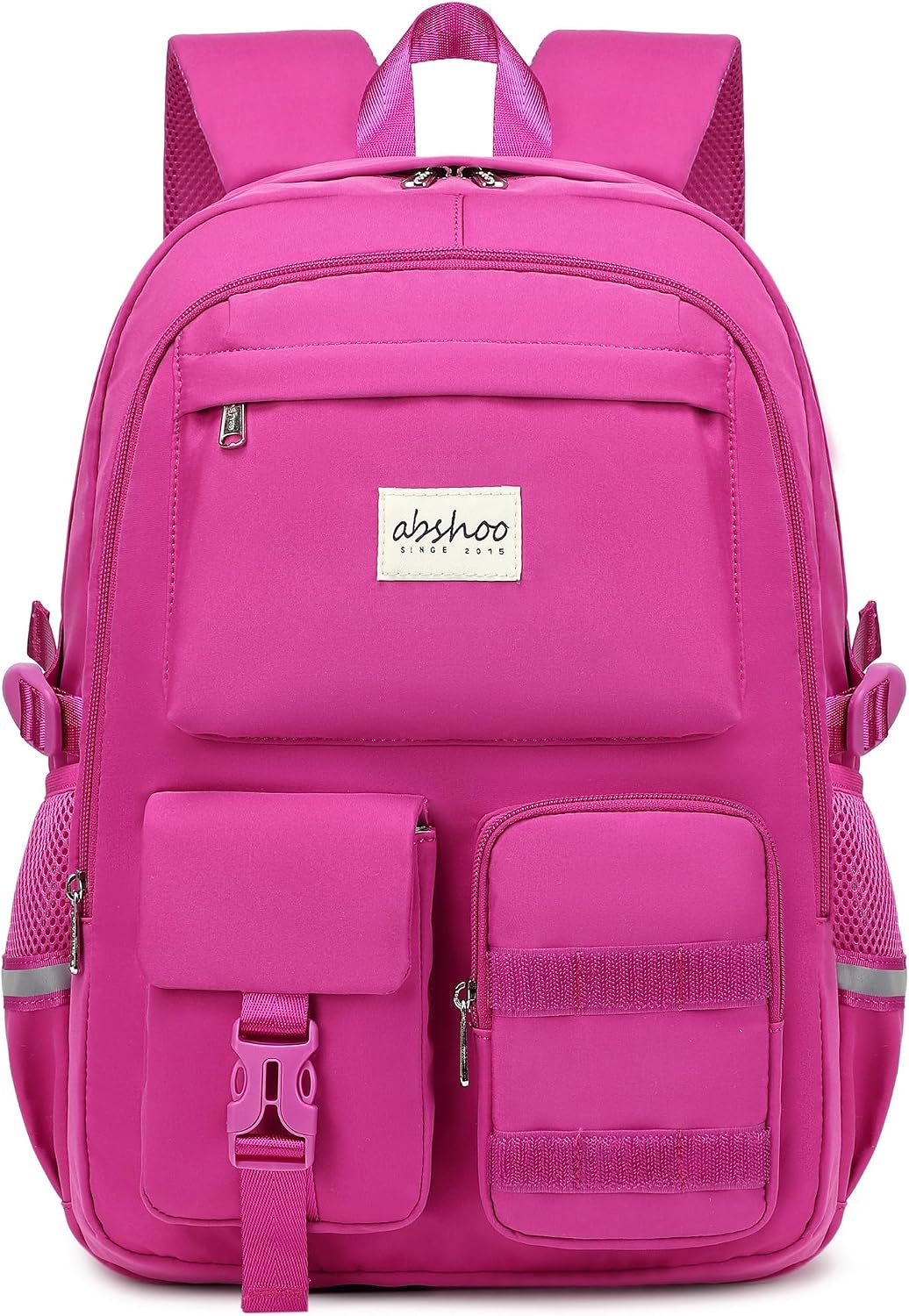 abshoo Big Student Laptop Backpack For College Women Middle High School Teen Girls Bookbag Travel Daypack (Hot Pink)