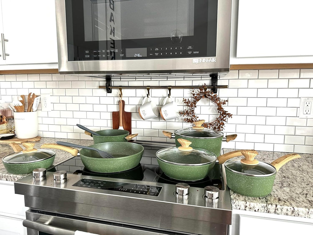 MAISON ARTS Pots and Pans Set Non Stick, 12 Pcs Kitchen Cookware Sets
