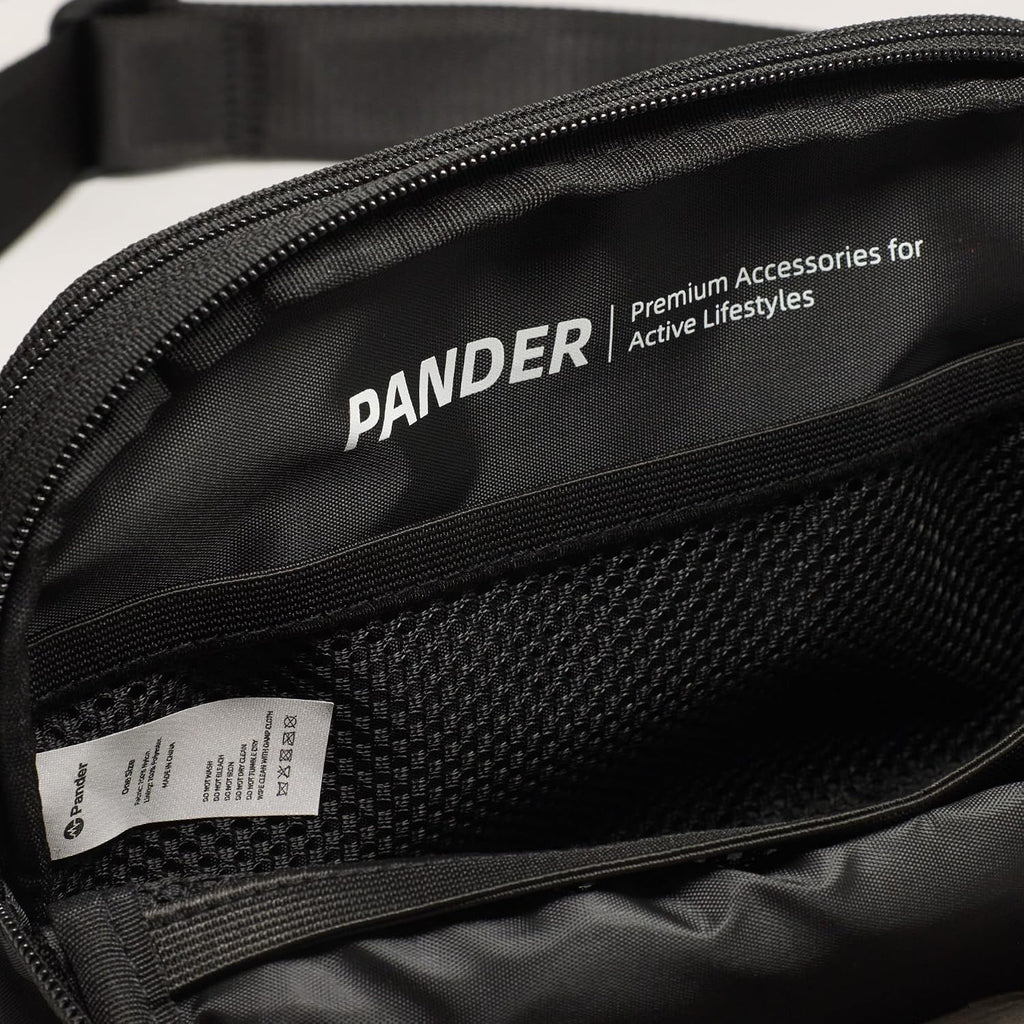 Pander Nylon Fanny Pack Belt Bag for Women with 5 Zipper Pockets