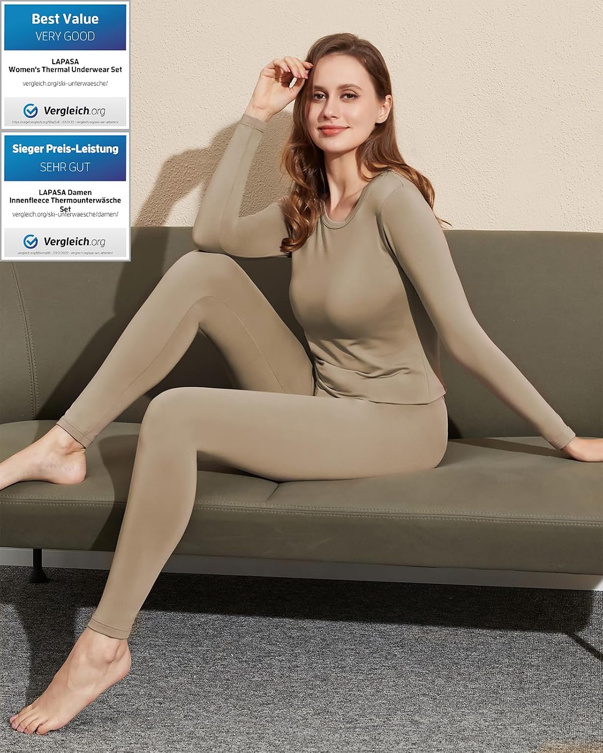 LAPASA Women's Thermal Underwear Set Light/Mid/Heavy Weight L17/ L41/L44