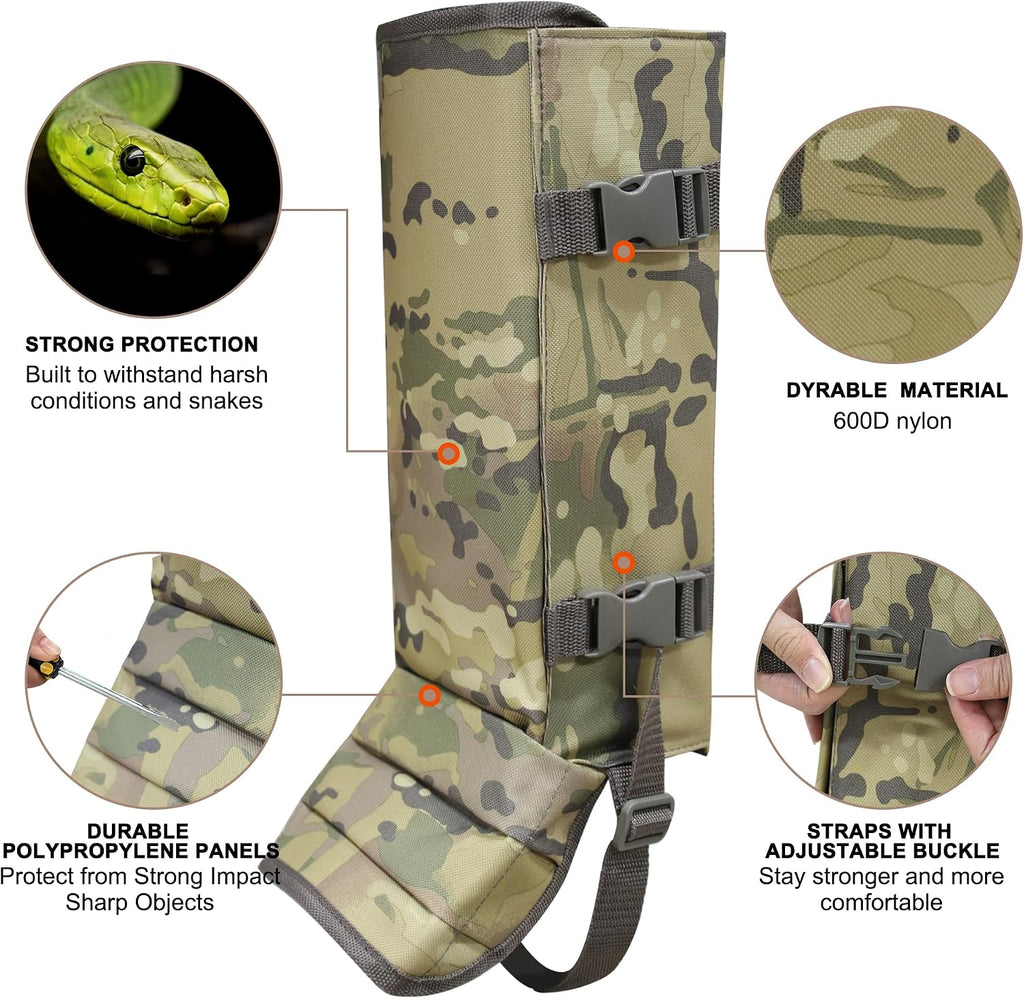 MDSTOP Snake Gaiters Leg Guards, Waterproof Snake Guards, Adjustable Snake Bite Protection for Lower Legs, Snake Chaps for Men & Women, Snake Proof Gaiters for Hunting,Outdoor and Farm Working