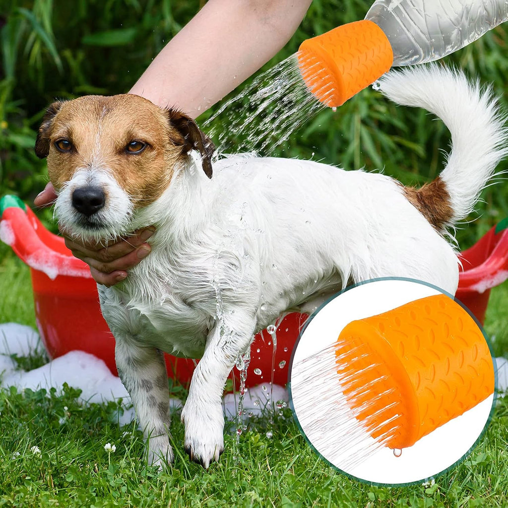 Remerry Bottle Shower Attachment for Dogs,Sky Blue, Light Green, Orange