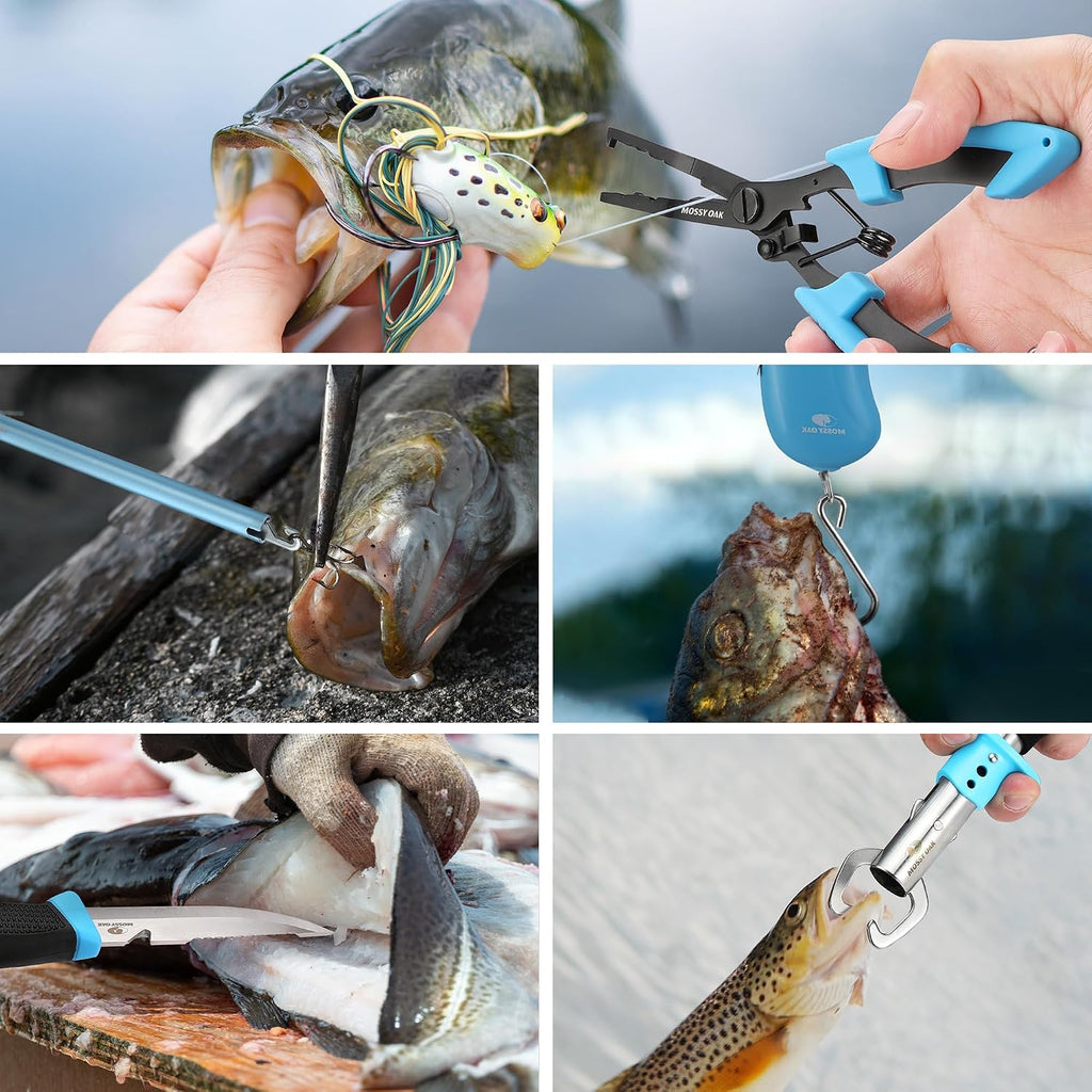 Mossy Oak Fishing Tools Kit – Fishing Plier and Fish Lip Gripper Set