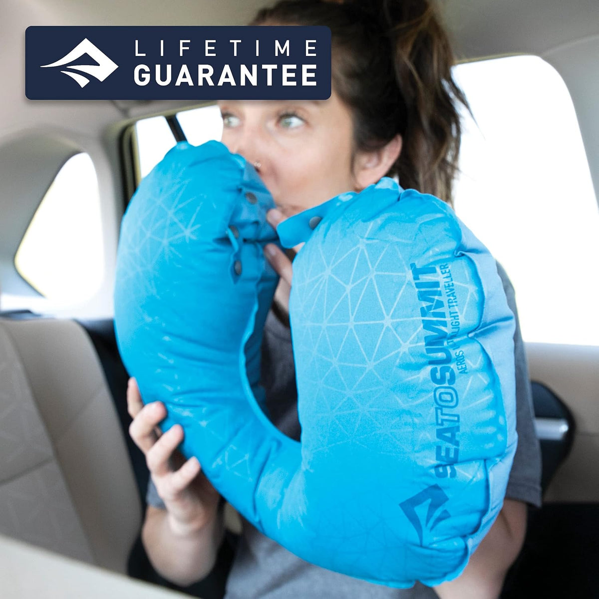 Sea to Summit Aeros Ultralight Traveller Inflatable Neck Pillow, Grey