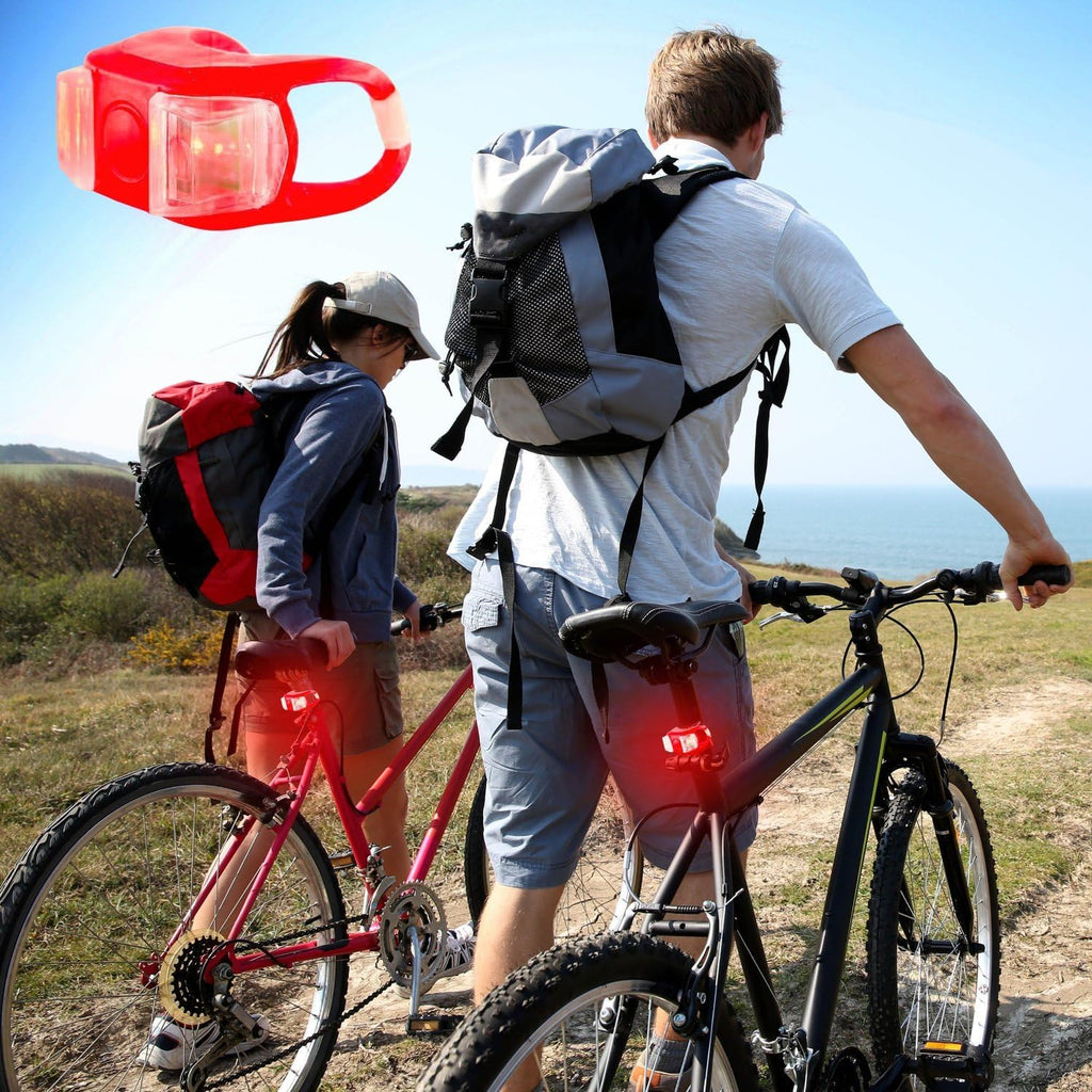 Bright Eyes - 2-Pack Aircraft Aluminium Waterproof 300 Lumen LED Bike Light Set (Headlight, Taillight) - Batteries Included