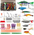 Fishing Lures Tackle Box Bass Kit,Saltwater & Freshwater Baits Set