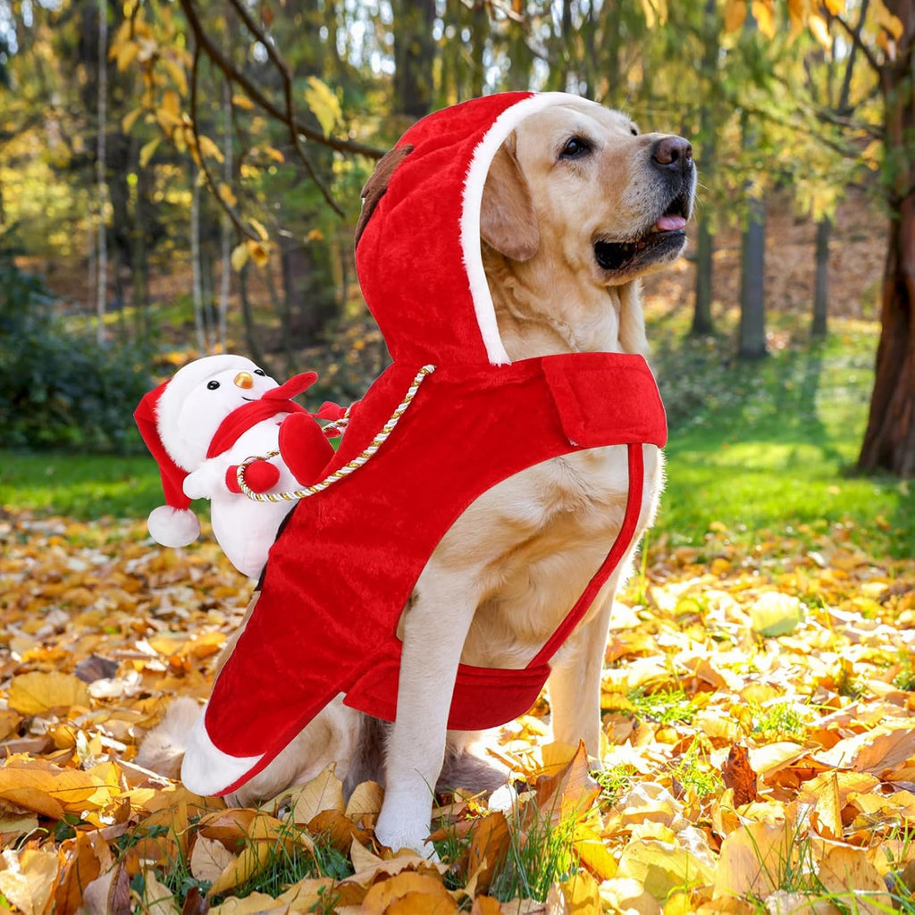 BWOGUE Santa Dog Costume, Dog Christmas Outfit, Santa Rider Costume, Size L