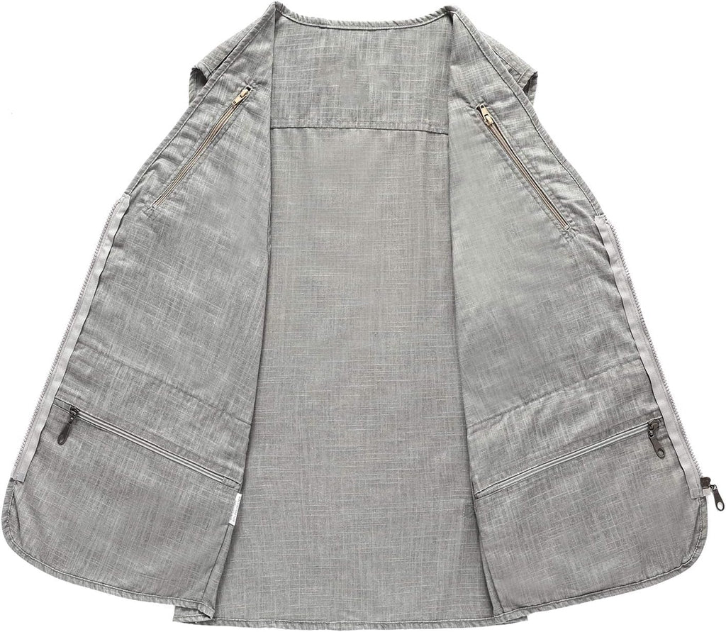 Spanye Mens Outdoor Fishing Vest Safari Travel Photography Vests Jacket Multi Pocket