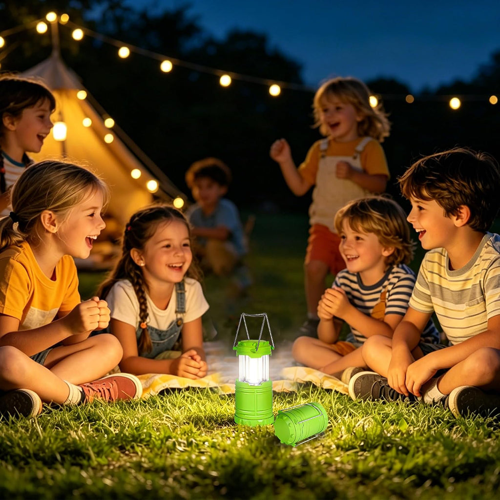 6-Pack Mini LED Green Camping Lantern