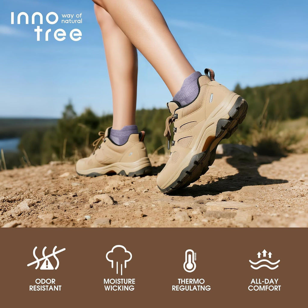 innotree Merino Wool Hiking Socks for Women, 5 Pairs