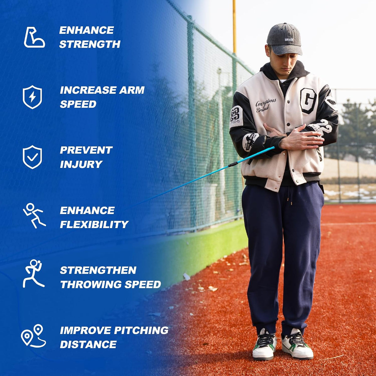 SunNordik Resistance Bands for Pitchers with Carry Bag