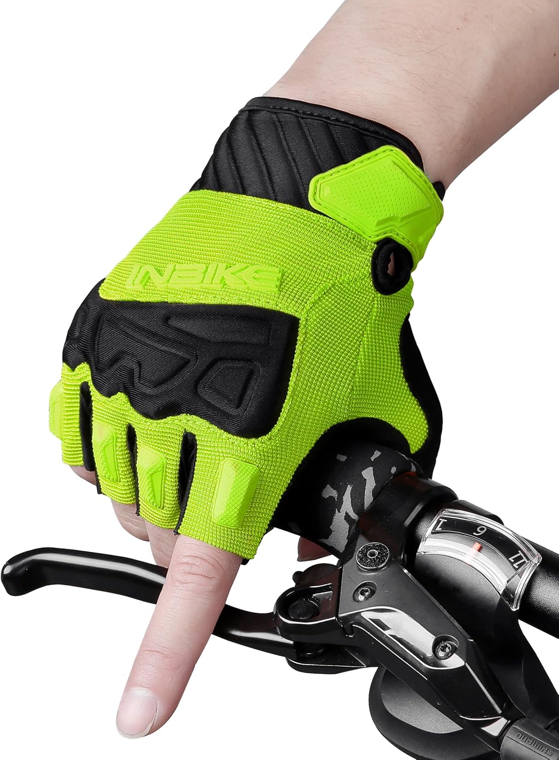 INBIKE Half Finger Cycling Gloves Knuckle Guard Padded Mountain Bike Glove