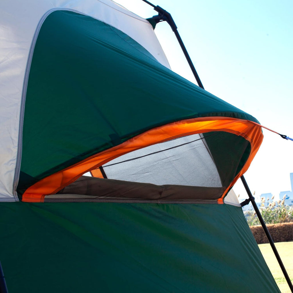 KTT Extra Large Tent 10-12 Person,Family Cabin Tents,2 Rooms,3 Doors and 3 Windows with Mesh,Straight Wall,Waterproof,Double Layer,Big Tent for Outdoor,Picnic,Camping,Family Gathering
