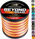 Beyond Braid Braided Fishing Line -Super Strong - Abrasion Resistant - No Stretch -Blue Camo, Moss Camo, White, Green, Pink, Blue, 4 Strand 8 Strand