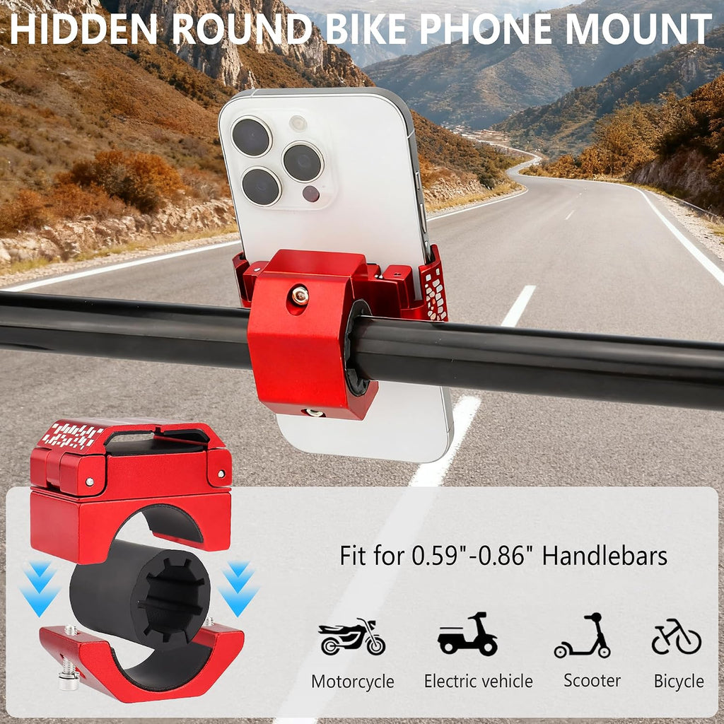 Bike Handlebar Mounts for 4.5-7.5 Phones (Red)