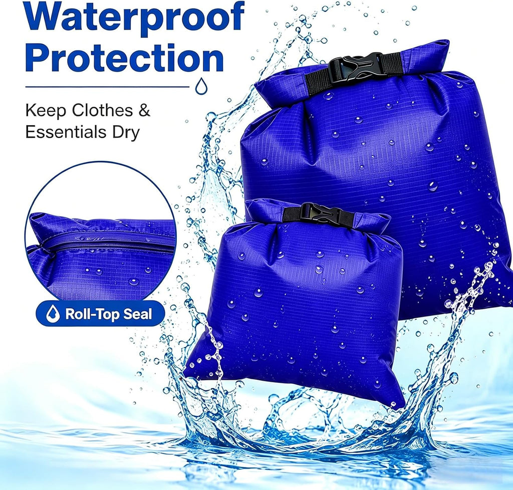 TRENDBOX Roll Top Waterproof Dry bag Kit Storage Compression Bag Sack Poch Packing Organizers Water Resistant Camping Travel