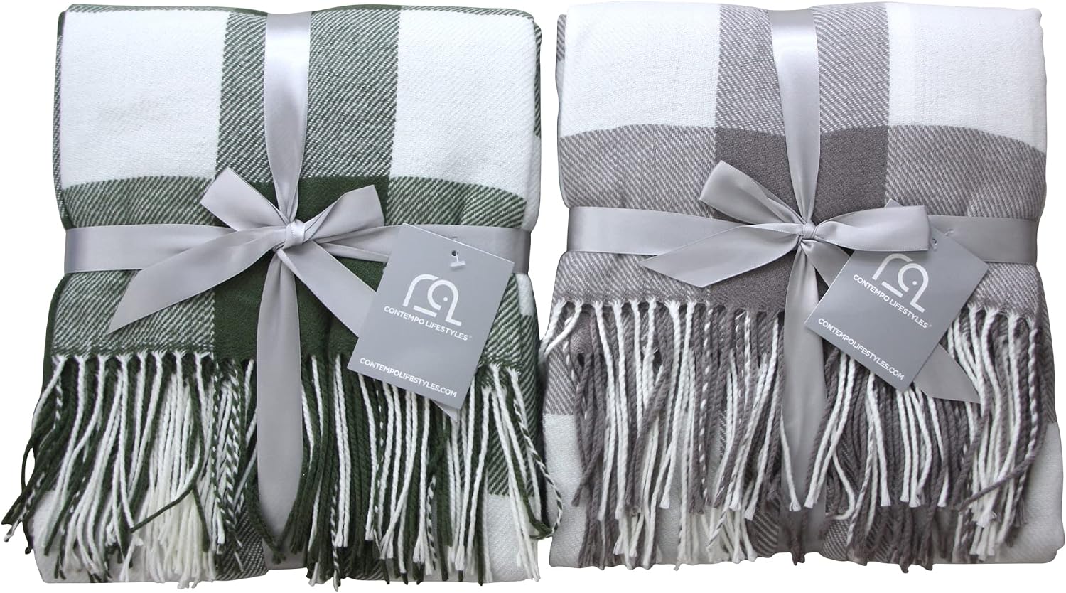 Blankets - Buffalo Plaid Throw Blanket - Decorative Classic Blanket - Comfortable and Ultra-Soft - Lightweight & Indoor Outdoor Blanket - Ideal for Living Room, Couch, Travelling Good for All Seasons