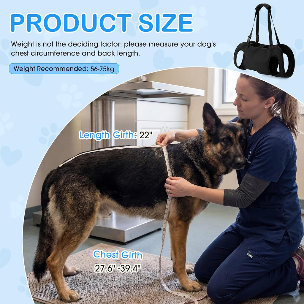 Shinylin Dog Carry Sling Emergency Backpack Dog Lift Harness, XL