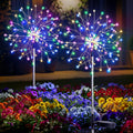 suddus Solar Garden Lights Outdoor 2Pack 150LED Firework Lights Multicolor